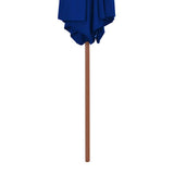 313763 Garden Parasol with Wooden Pole Blue 270 cm