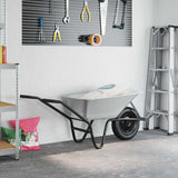 Wheelbarrow Silver and Black 141 x 60 x 57 cm Steel 42007973