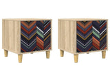 Bedside Cabinet OMMEN 2 pcs Sonoma Oak 36 x 33 x 50 cm 8007210