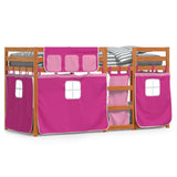Bunk Bed without Mattress Pink 90x200 cm Solid Wood Pine 3283948