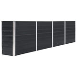 Raised Garden Bed 320x40x77 cm Galvanised Steel Anthracite 47051