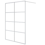 Walk-in Shower Wall Silver 140x195 cm Clear ESG Glass 152139