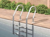 Pool Ladder 54x38x158 cm 304 Stainless Steel 93461
