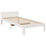 Bed Frame without Mattress White 80x200 cm Solid Wood Pine 859227