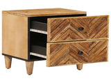 Bedside Table 2 pcs Brown 40 x 33.5 x 46 cm Solid Mango Wood 4018915