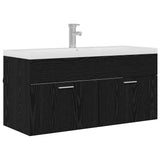 Bathroom Cabinet Black Oak 100 x 38.5 x 46 cm Engineered Wood 3416196