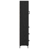 Highboard Black Oak 34.5 x 34 x 180 cm Engineered Wood 3416061