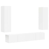 TV Cabinet Set Wall-mounted 3 pcs White Engineered Wood 3408979