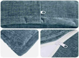 Cushion Cover 6 pcs HOUTEN Blue 50 x 50 cm Chenille Fabric 919151