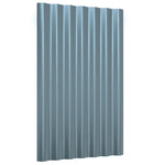 ZNTS Roof Panels 12 pcs Powder-coated Steel Grey 60x36 cm 319124