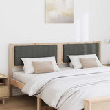 Upholstered Headboard Brown 180 cm Solid Pine Wood 879050