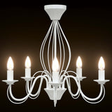 Chandelier E14 Metal White 52 x 47 cm 42053772