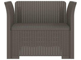 1-Seater Armchair Rattan Look PP Light Grey 8011851