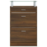 Shoe Cabinet Brown Oak 63x24x104 cm Engineered Wood 342569