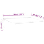 Retractable Awning Yellow and White 5x3 m Fabric and Aluminium 3154535