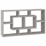 Wall Display Shelf 8 Compartments Concrete Grey 342590