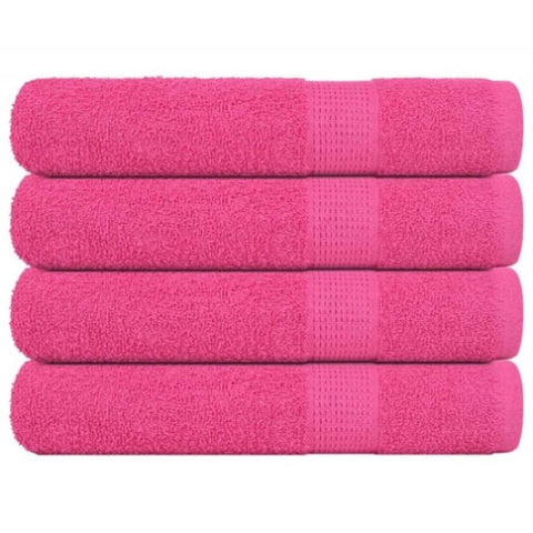Towels 4 pcs Pink 100x200 cm 360 gsm 100% Cotton 137059