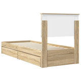 Storage Bed with Drawer Sonoma Oak 75 x 190 cm Engineered Wood 3410849
