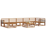Outdoor Sofa Set 8 pcs Natural Solid Acacia Wood 3367937