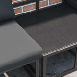 Garden Sofa Set 9 pcs Black Aluminium 3378938
