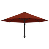 Wall-Mounted Garden Parasol with Metal Pole 300 cm Terracotta 47299