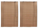 Bamboo Roller Blinds 2 pcs Brown 120 x 220 cm 3057520