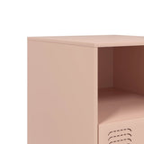 ZNTS Bedside Cabinet Pink 34.5x39x44 cm Steel 841753