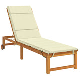 Sunlounger Cushion GEMERT 100% Polyester Cream 200 x 60 x 3 cm 948517