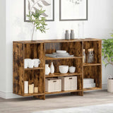 Sideboard Smoked Oak 120x30x75 cm Engineered Wood 813065