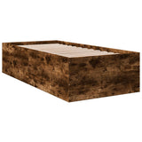 Bed Frame without Mattress Smoked Oak 90x200 cm 3280969