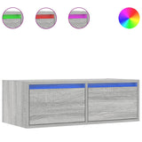 TV Cabinet with LED Lights Grey Sonoma 75x35.5x25 cm 860234