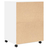 Rolling Cabinet White 60x48x81 cm Engineered Wood 853164