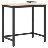Table Natural 80 x 50 x 77 cm Engineered Wood and Steel 873790