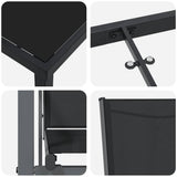Garden Dining Set 7 pcs Black Powder-coated Steel 3379090