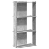 Bookcase 3-Tier Concrete Grey 60x30x120 cm Engineered Wood 860268