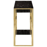 Console Table Gold Stainless Steel and Tempered Glass 350004