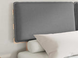 Bed Frame with Upholstered Headboard Light Grey 120 x 190 cm 877294