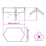 ZNTS Camping Tarp Green 460x305x210 cm Waterproof 94685