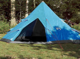 Camping Tent Tipi 4-Person Blue Waterproof 94381