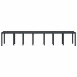 Garden Table Anthracite 400 x 100 x 73 cm Poly Rattan 3378528