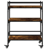 Kitchen Trolley Smoked Oak 65x40x86.5 cm Engineered Wood 842398
