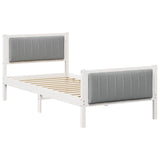Bed frame White and light grey 90 x 200 cm Solid pine wood 878498