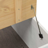 Storage box with Shelf White 78 x 78 x 45 cm Solid Pine Wood 42024939