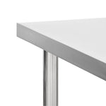 ZNTS Kitchen Work Table with Wheels 100x60x85 cm Stainless Steel 51639