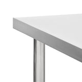 ZNTS Kitchen Work Table with Wheels 100x60x85 cm Stainless Steel 51639