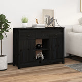 Sideboard Black 100x35x74,5 cm Solid Wood Pine 814553