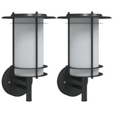 Outdoor Wall Lights 2pcs Black Stainless Steel 4006289