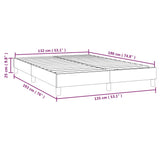 Box Spring Bed Frame Dark Grey Double Fabric 3121167