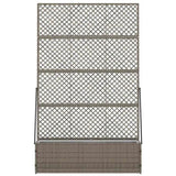 Garden Trellis Planter Grey 105 x 30 x 170 cm Metal 366623