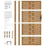 Garden Gate 100x175 cm Corten Steel Square Design 153254